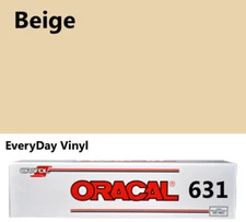 12"x5'- Beige Matte Oracal 631 Exhibition CAL Vinyl Roll Adhesive Vinyl