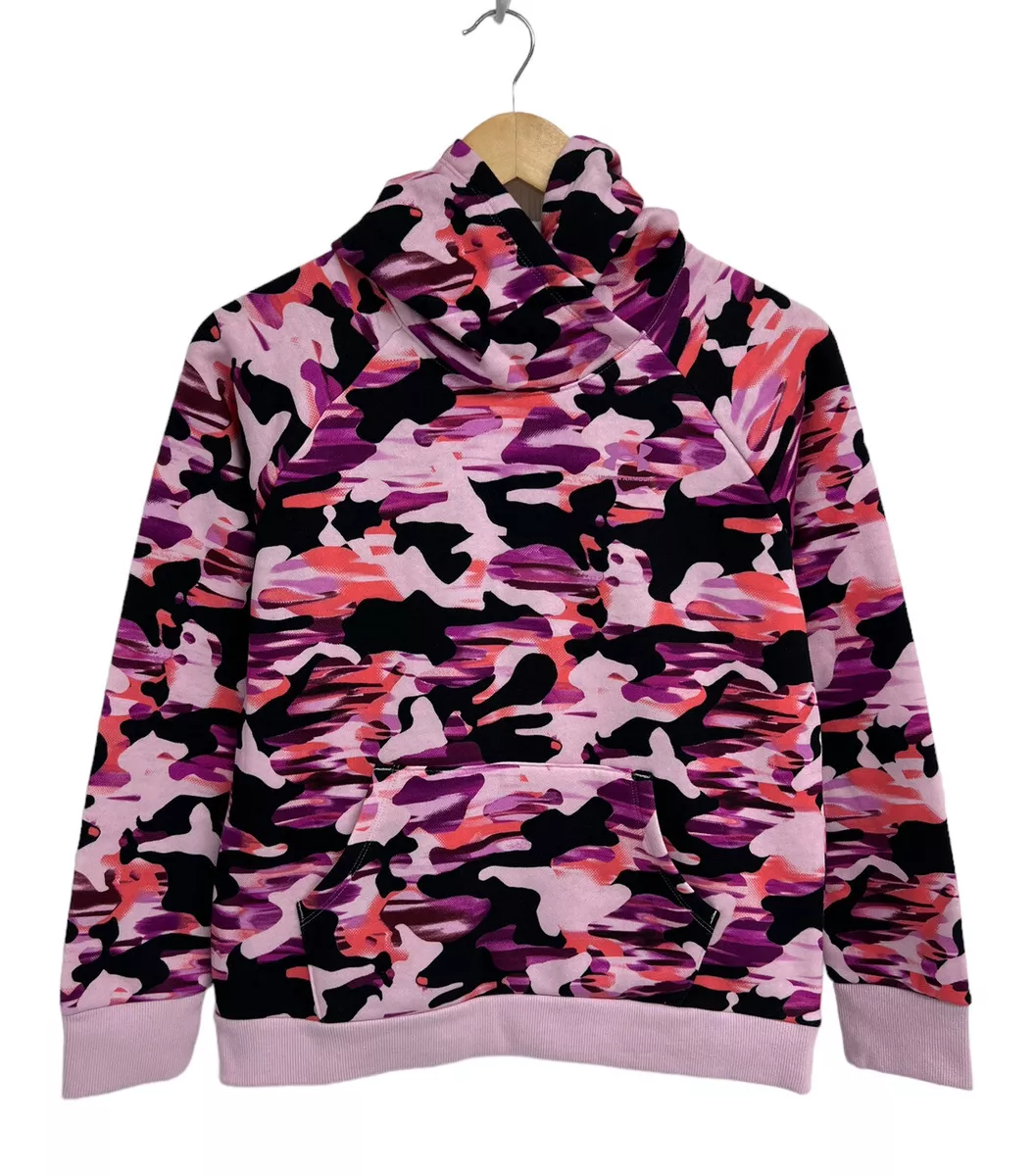 Under Armour youth girls hoodie pullover sweatshirt pink camo size YLG G