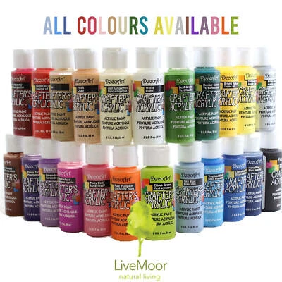 DecoArt Crafters Acrylic Paint 2oz, 59ml Pots - All Colours - BUY 5, GET 5 FREE!