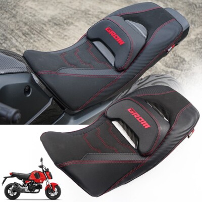 ERSATZ DUAL CARBON SITZPOLSTER NÄHTE + LOGO ROT FÜR HONDA GROM125 MSX 2021-24