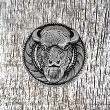 Buffalo Head Bison Concho CON232-A-AN