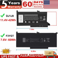 LOT Battery DJ1J0 F3YGT For Latitude 7280 7290 7380 7390 7480 7490 E7280 E7480