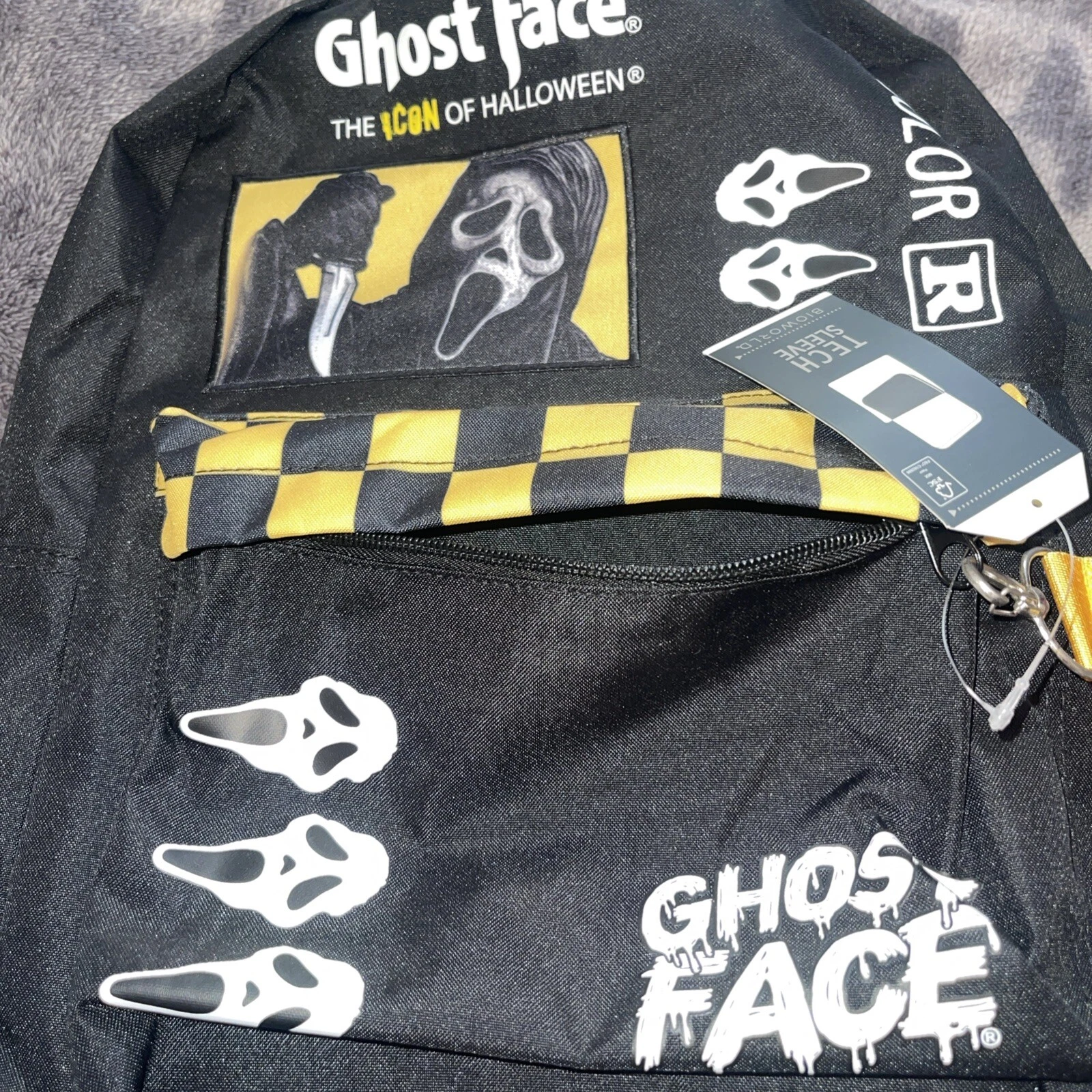 THE SAK Zaino per laptop Halloween Bioworld nuovo con etichette GhostFace L'icona di Halloween (Scream)