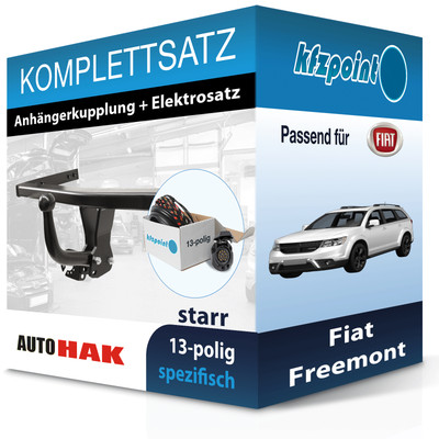 AUTO HAK Anhängekupplung starr und E-Satz 13polig für Fiat Freemont 11- neu