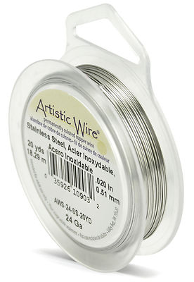 Beadalon Künstlerischer Draht - 24 Stärke (0,51 mm) Standardfarben (verschiedene verfügbar)