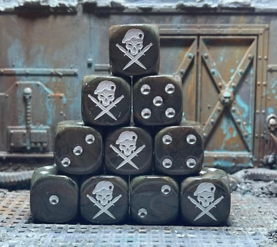 DA SCRAPYARD ORK Death Commando, Imperial Guard , Custom Inspired Dice, ideal for Tabletop Games