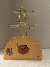 Blogilates 4 Tier Weight Rack - Gold Stand Dumbbell Hand weights