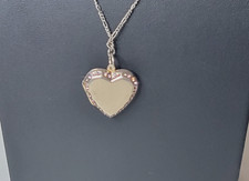 ANNA SHEFFIELD ROSE GOLD VERMEIL 925 STERLING SILVER NECKLACE 24-30" LOCKET 2575