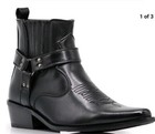 Alberto Fellini  Harness Black Ankle Western Cowboy Biker Boots Men's 10.5 NWOB — photo 2