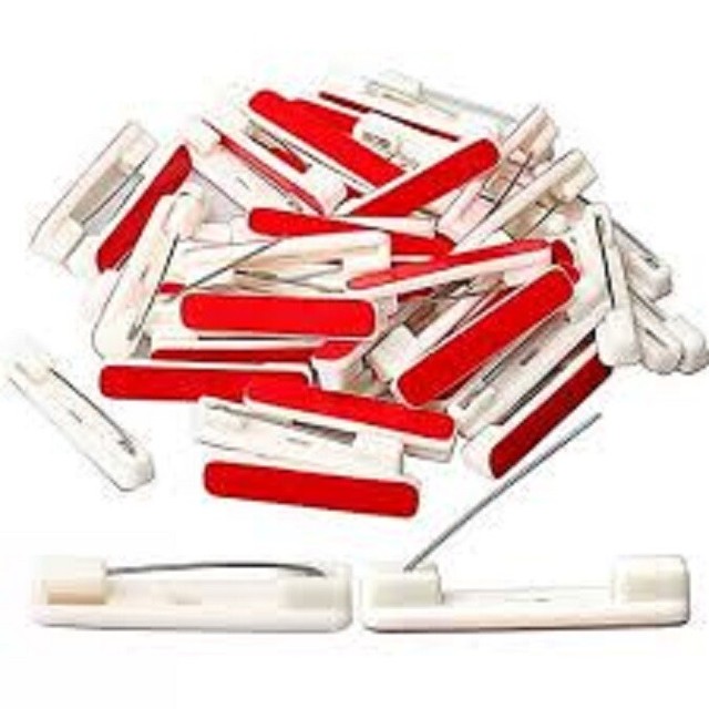 1000 1.5 inch plastic Safety Pin Back with Adhesive Adhesive Bar Pin