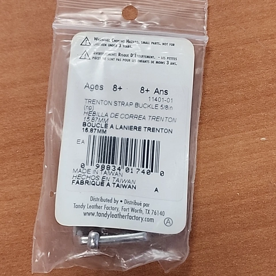 Barra de talón Trenton hebilla de metal placa de níquel 5/8" 11401-01 de Tandy Leather Foto 3 de 3