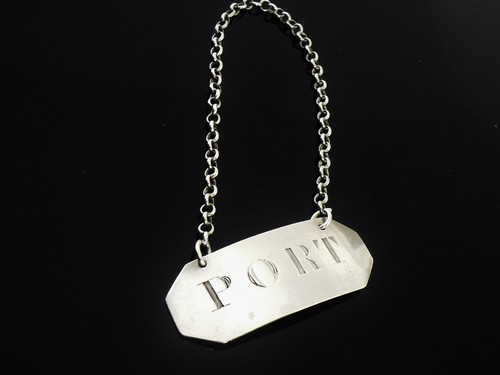 Scottish Antique Sterling Silver PORT Decanter Label, Dick & Robertson c.1796 - Picture 3 of 12