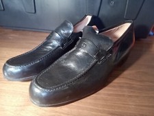 Bally of Italy Vintage Black Leather Dress Shoes Mens 10 M NOS