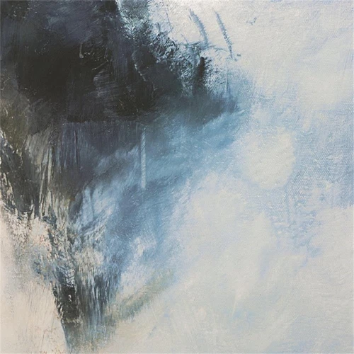 Uttermost Terra Nova Pine and Paper Abstract Framed Print in Blue/Gold - Picture 6 of 7