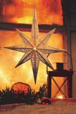 LED Holzstern Fernbedienung 10 LED  Fenster-Weihnachts-Deko-Stern 52cm Ornament