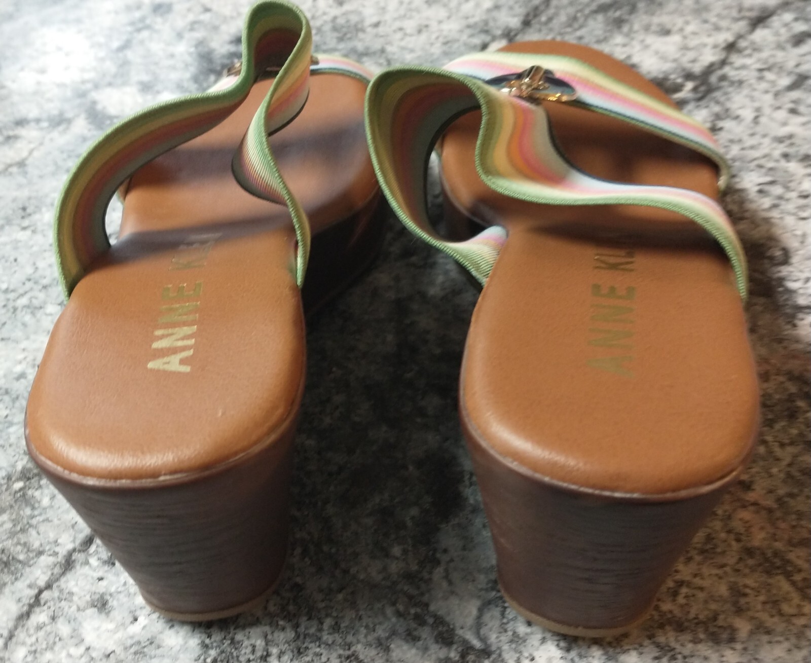 APL Sandali Anne Kline slip on Hayda taglia 7 5 spiaggia shopping casual.