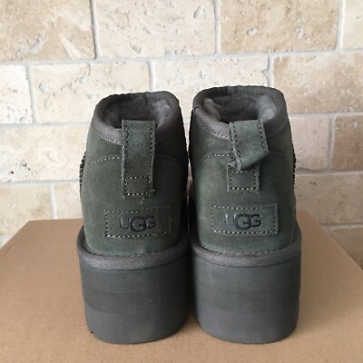 UGG Classic Ultra Mini Platform Forest Night Suede Boots