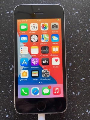 Apple iPhone SE - 32GB - Space Grau (Ohne Simlock) A1723 Original Komplett Set