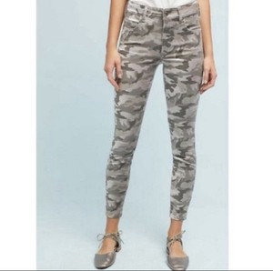 Pilcro and The Letterpress Camo Velvet High Rise Skinny Jeans Pants Size 25