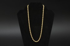 Rope Twist Gold Tone 21" Chain Necklace 57220