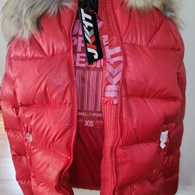 Rare Jack1t  Down Puffer Coat Hooded Womens XS