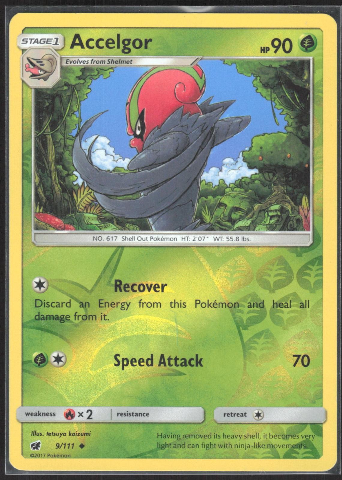 Accelgor 9 Crimson Invasion - Reverse Holo Pokemon NM/M (Uncommon)