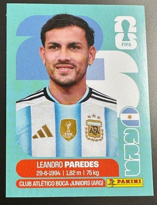 Panini FIFA World Cup 2026 ARG 12 Leandro Paredes Argentinien Sticker