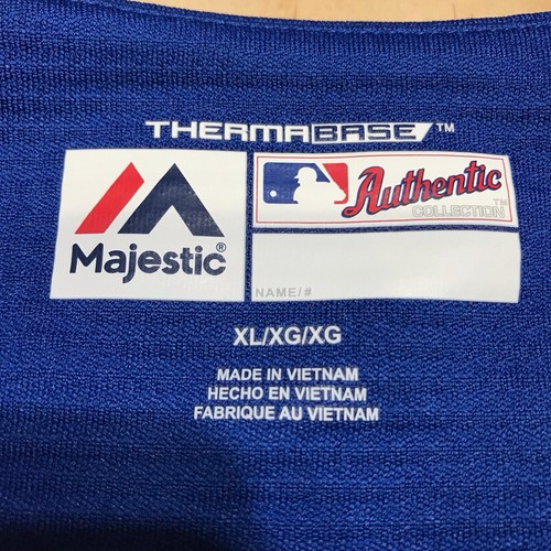New York Mets Majestic Herren XL Langarm Therma Base Shirt Blau Baseball Y2K - Bild 4 von 10
