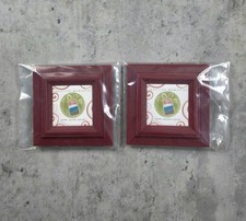 Creative Memories Mini Photo Frame Ornaments 3"x3" Christmas Set of 2 Red NEW
