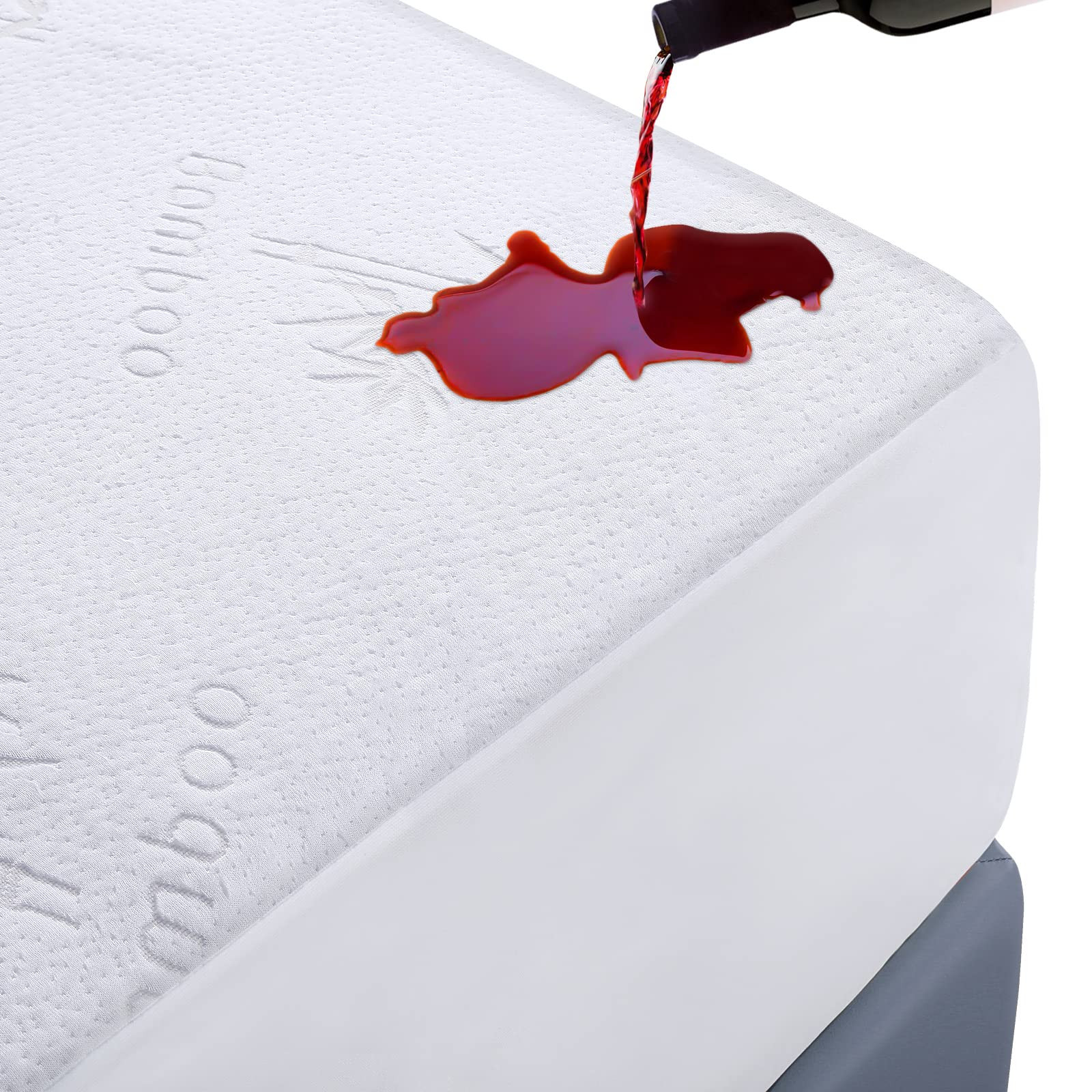 Waterproof Mattress Protector Queen Size Mattress Cover Cooling Mattress Pad ...-image