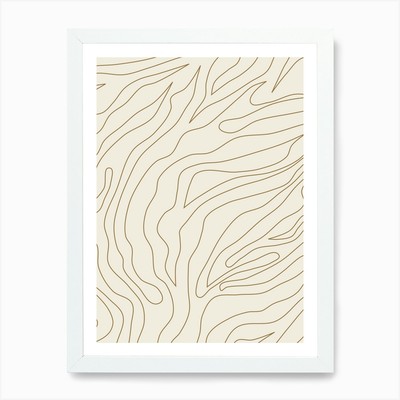 Minimal Abstrakt Cremeweiß Und Go Gerahmtes Wandbild Poster Leinwanddruck Bild
