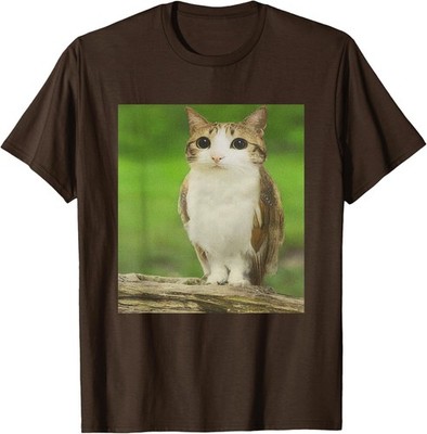 Cat Owl Funny Cursed Internet Trendy Meme Design Unisex T-Shirt