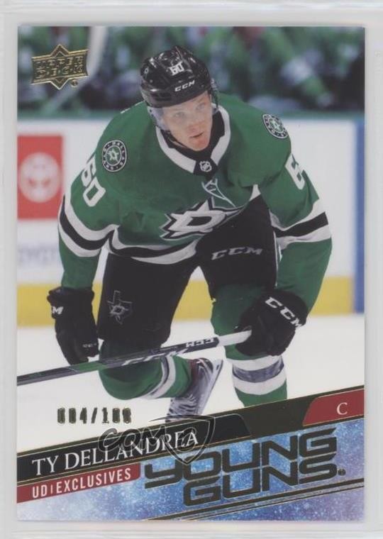 2020 Upper Deck Young Guns UD Exclusives 4/100 Ty Dellandrea #213 Rookie RC 10e3