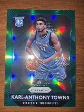 2015-16 Panini Prizm - Rookies Karl-Anthony Towns #328 Green Prizm (RC)