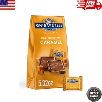 Ghirardelli Milk Chocolate Squares Caramel Filling Candy 5.32 oz Bag
