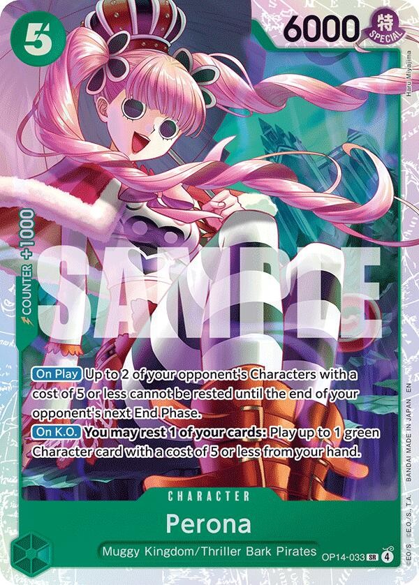 Perona (Alternate Art) OP14-033 Super Rare The Azure Sea's Seven NM/M main image 0