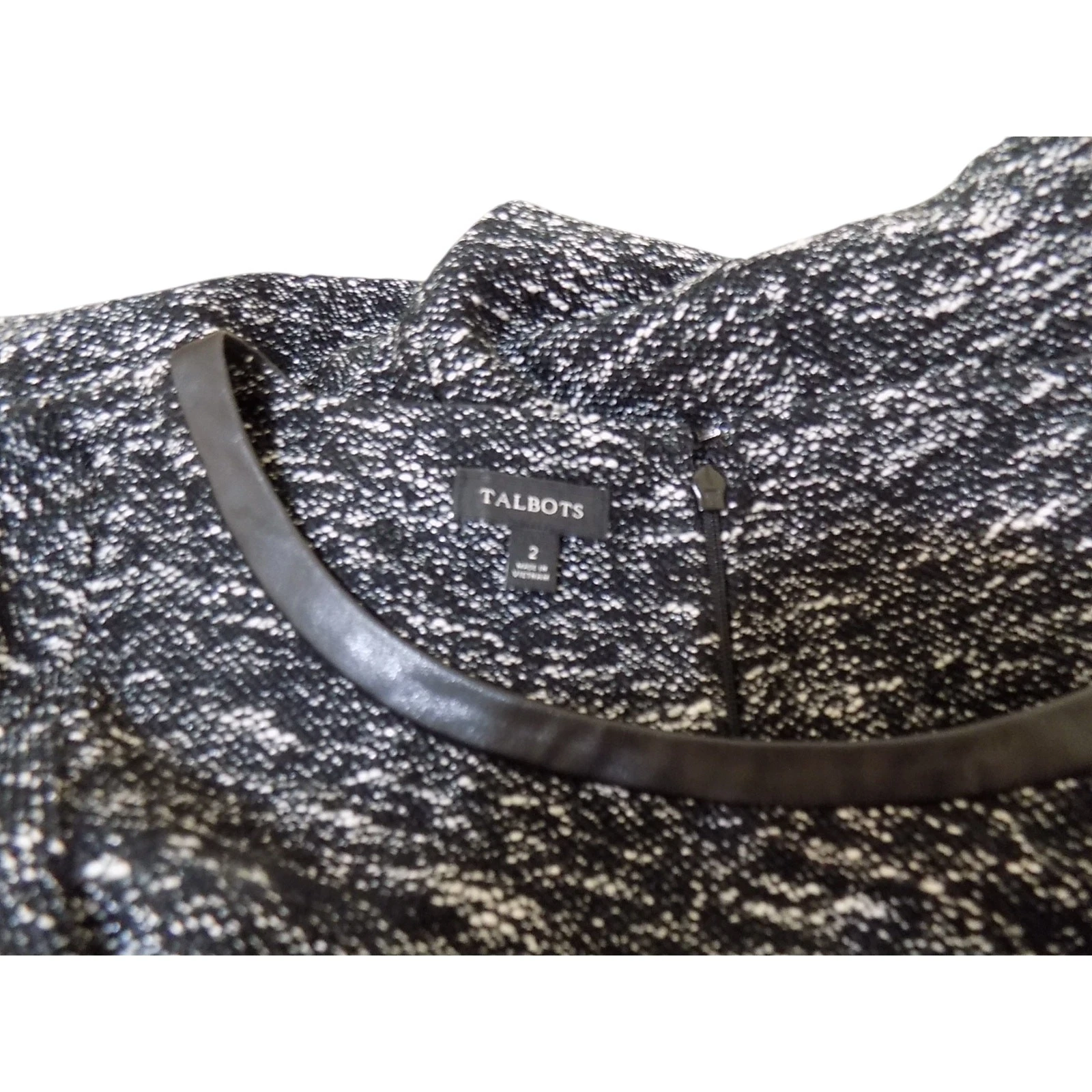 VETEMENTS Abito Talbots donna 2 nero tweed maturo minimalista abbigliamento da lavoro ufficio business