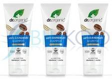 Dr Organic Anti-Schuppen Shampoo mit Kaffee - 200ml (3er Pack)