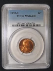1952-S LINCOLN WHEAT CENT PCGS MS66RD