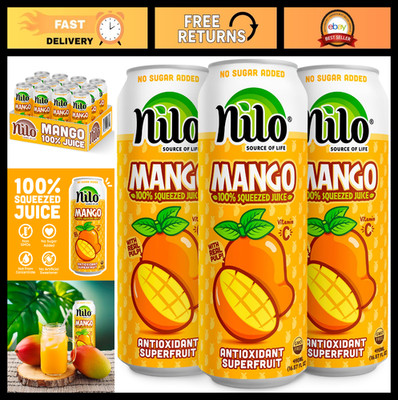 100% Pure Mango Juice - No Sugar Added, Not From Concentrate, 16.57 oz, Pack of