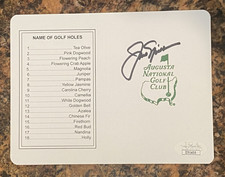 Jack Nicklaus signed Masters Augusta scorecard JSA