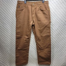 New Bulwark FR Carpenter Pants Canvas Duck Brown Durable Utility Pockets 36x32