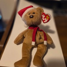 TY Beanie Baby - 1997 HOLIDAY TEDDY 8.5 inch  1st Year -MWMT's Stuffed Animal