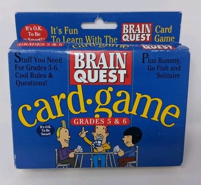 Brain Quest Card Game for Grades 5 and 6 + Rummy, Go Fish, Solitaire NEW SEALED