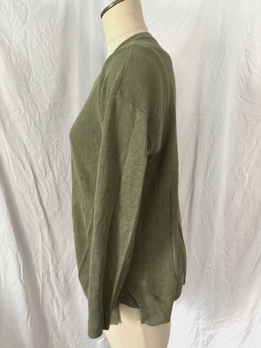 Talbots Twin Set Tank Top and Linen Cardigan Sweater Set Size S/M Olive Green - Bild 2 von 6