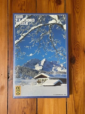 FX Schmid Puzzle 1000 OVP Schneelandschaft 70er Vintage