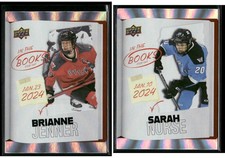 2024-25 PWHL In The Books Sarah Nurse Brianne Jenner 2 Card Lot