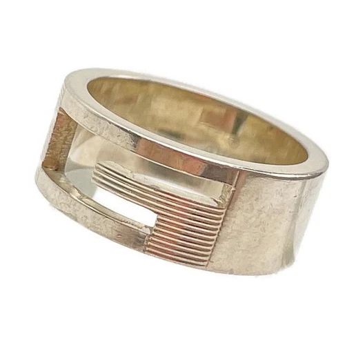 Anello GUCCI G motivo argento 925 misura 12 spedizione gratuita