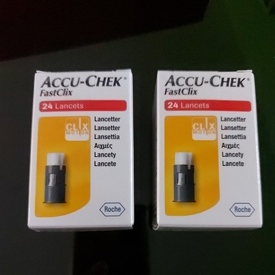 2 mal ACCU-CHEK FastClix à 24 LANZETTEN Stechhilfe  MHD 31.10.2026 SONDERPREIS