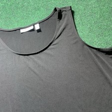 Susan Graver Tank Top Womens XL P Black Dressy Liquid Knit Shirt Petite